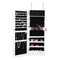 Lockable Jewelry Cabinet Jewelry Armoire Wall Door Mounted w/Frameless Mirror.